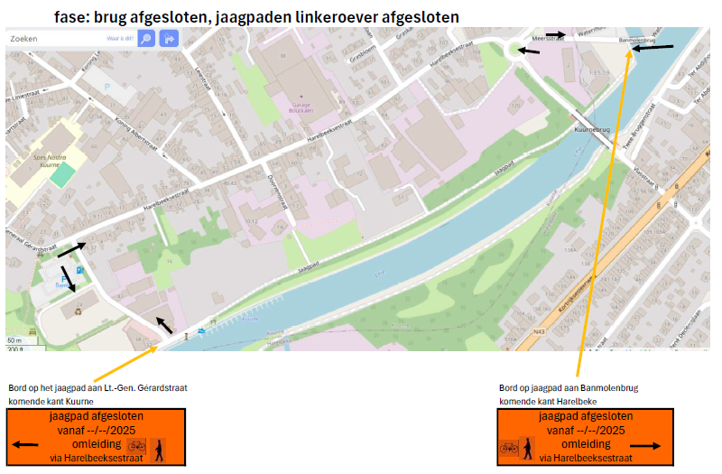 20250219 omleidingen jaagpad kuurnebrug LO