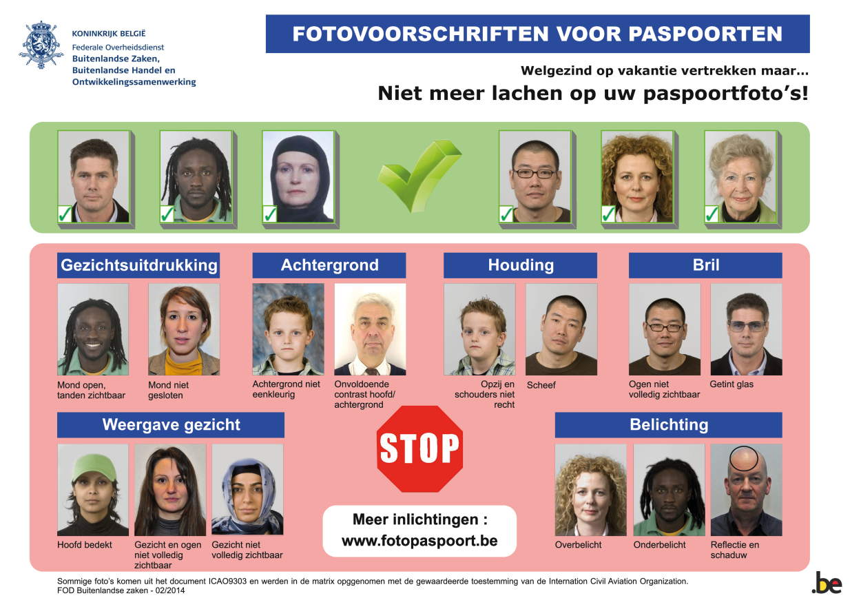 richtlijnen pasfoto